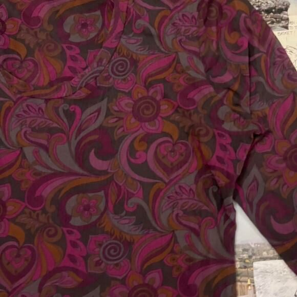 Y2k Lucy & Fiona Floral Paisley Quarter Sleeve - Picture 3 of 4